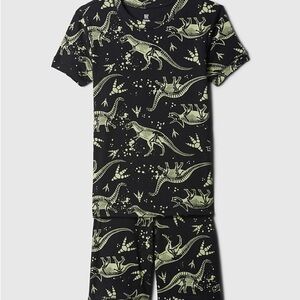 GAP Kids Glow in the Dark Dinosaur Pajama Set - Black and Green